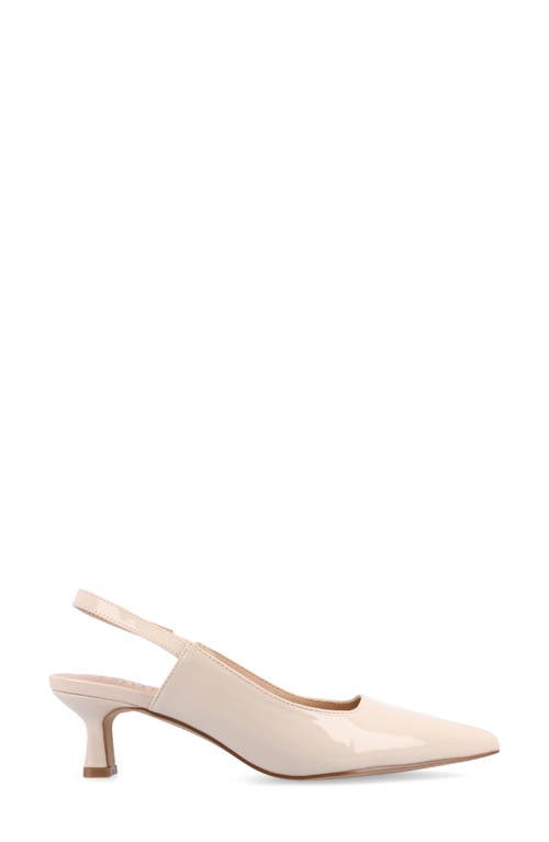 Journee Collection Paulina Slingback Pump In Patent/beige