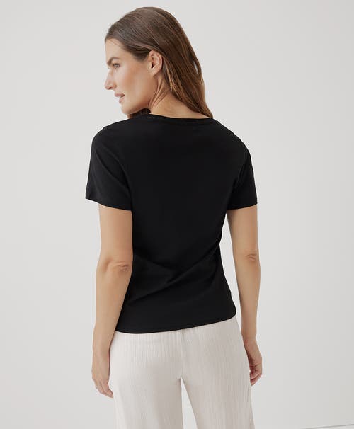 Pact Organic Cotton Softspun Crew Neck Tee In Black