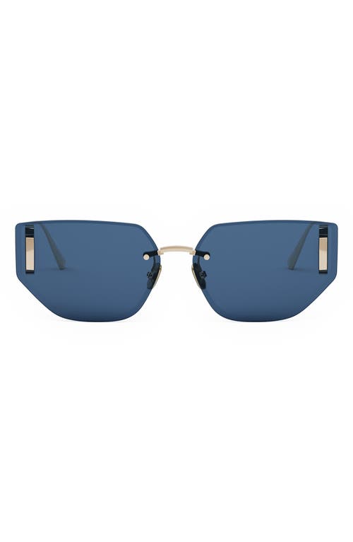 Shop Dior 30montaigne B3u 65mm Gradient Oversize Butterfly Sunglasses In Shiny Gold Dh/blue