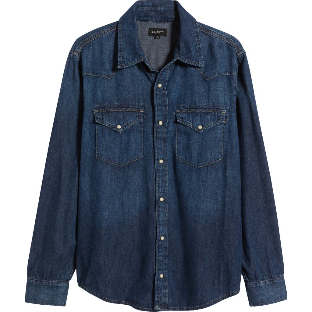 Ag Aiden Western Denim Snap-up Shirt In Exhibition