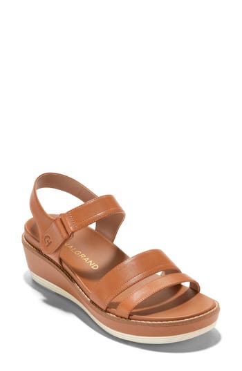 Shop Cole Haan Originalgrand Peyton Flatform Wedge Sandal In Pecan/pecan