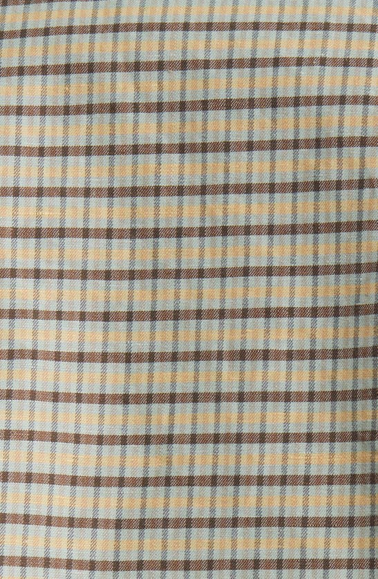 Shop Rails Deanna Check Cotton & Linen Miniskirt In Sage Mini Check