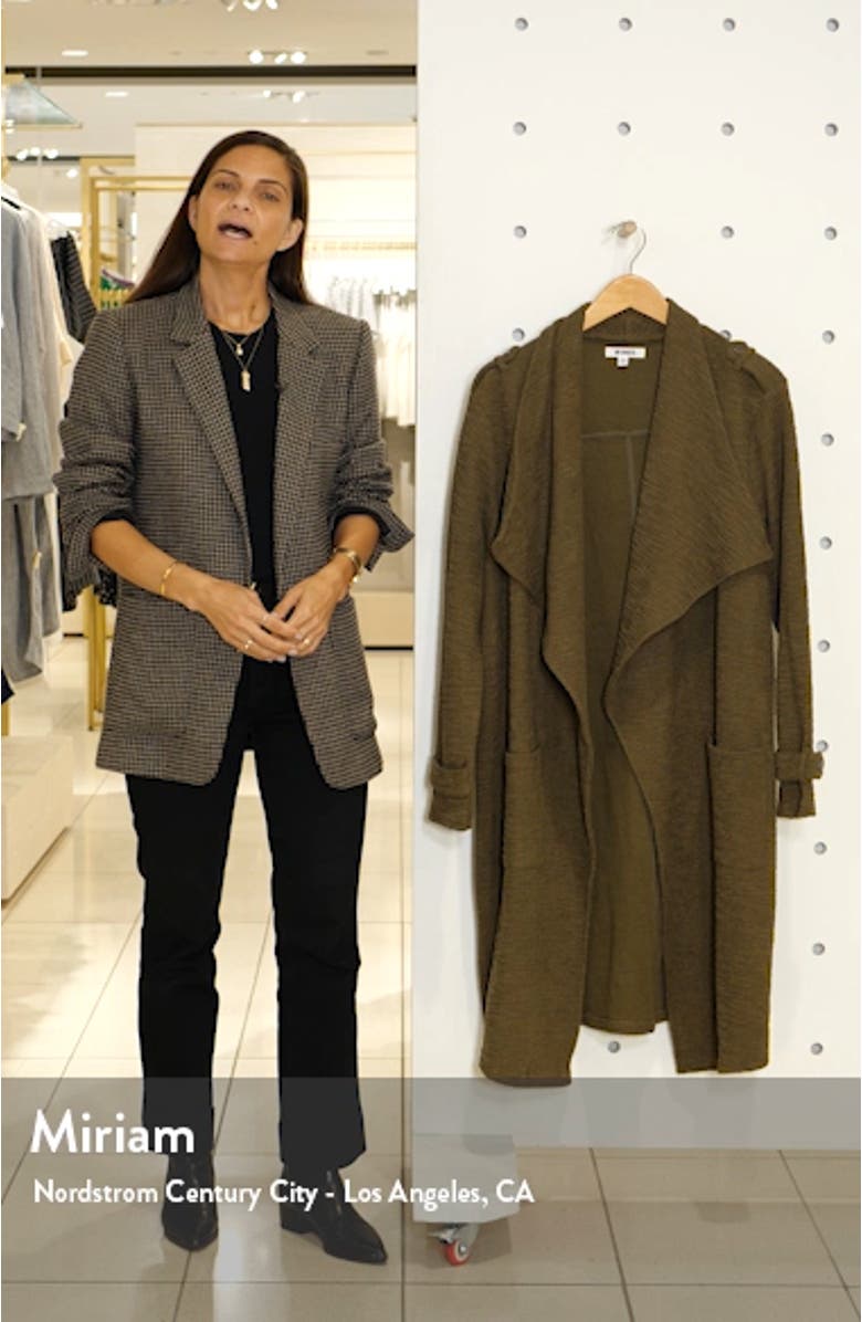 BB Dakota Revolution Drapey Bouclé Trench Coat, sales video thumbnail