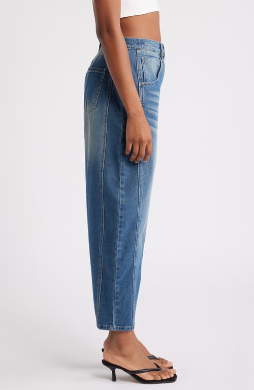 Shop Ptcl Loose Barrel Leg Jeans In Indigo