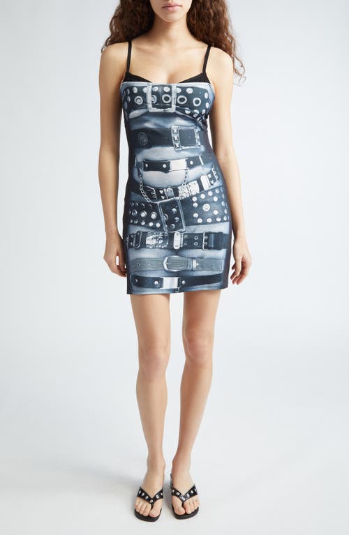 Miaou Paola Body-Con Minidress Belt Print at Nordstrom,