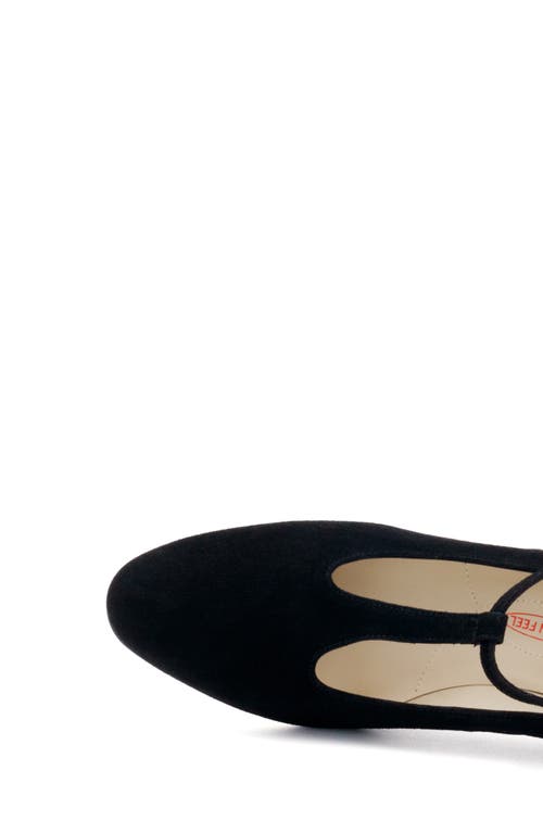 Amalfi By Rangoni Lucrezia T-strap Pump In Black Cashmere