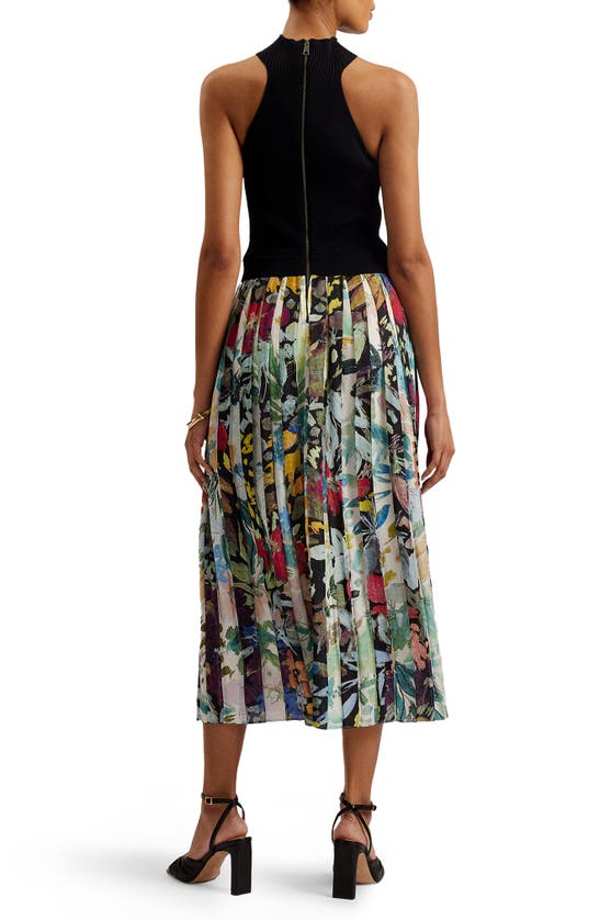 Shop Ted Baker Corino Pleated Midi Dress In Black