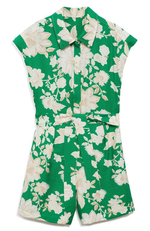 Mango Women's Tropical Print Playsuit In Green