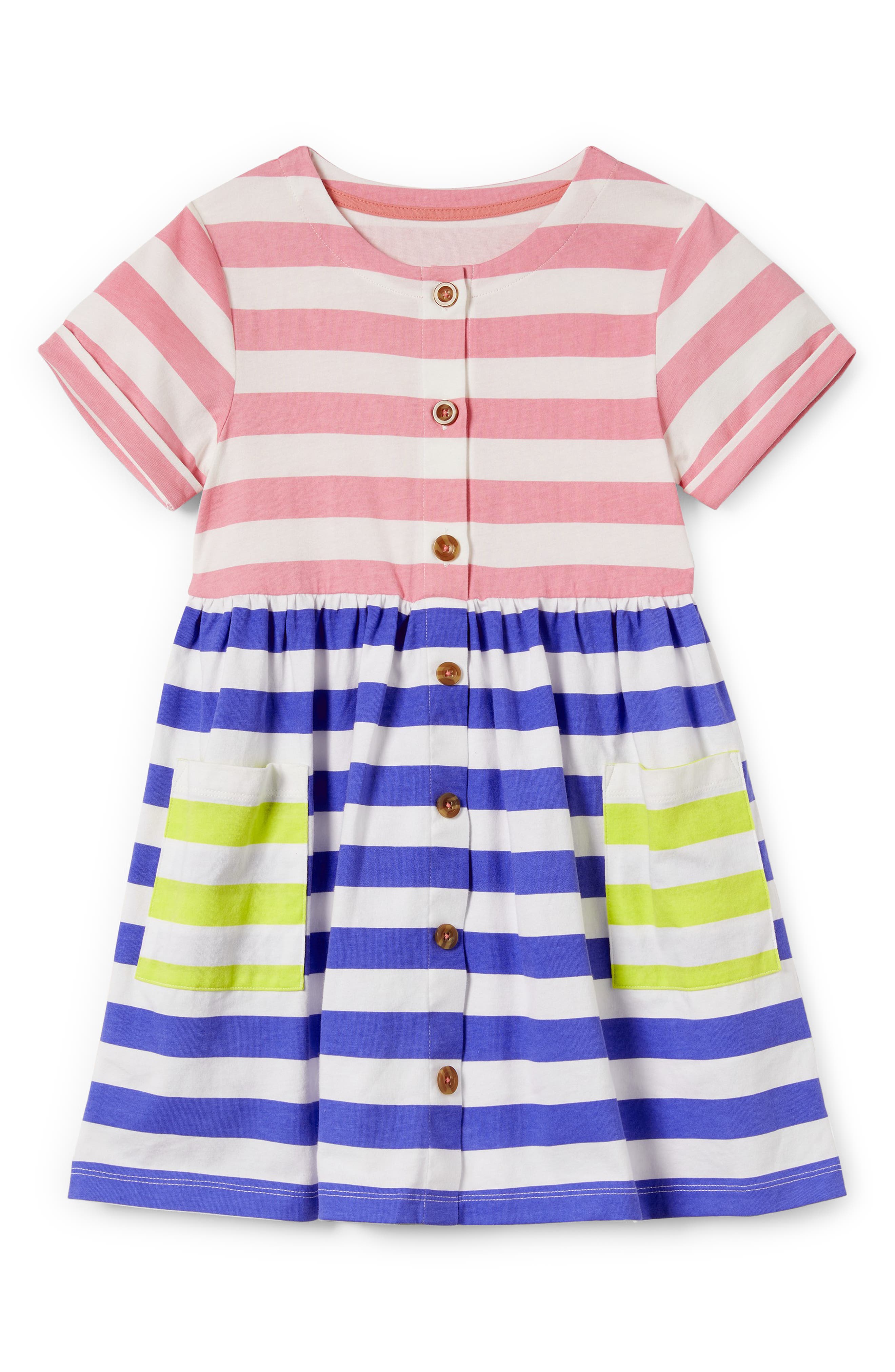 Girl's Children's Rainbow Multi Check Squares Sleeveless Skater Dress 5-10 Yrs 