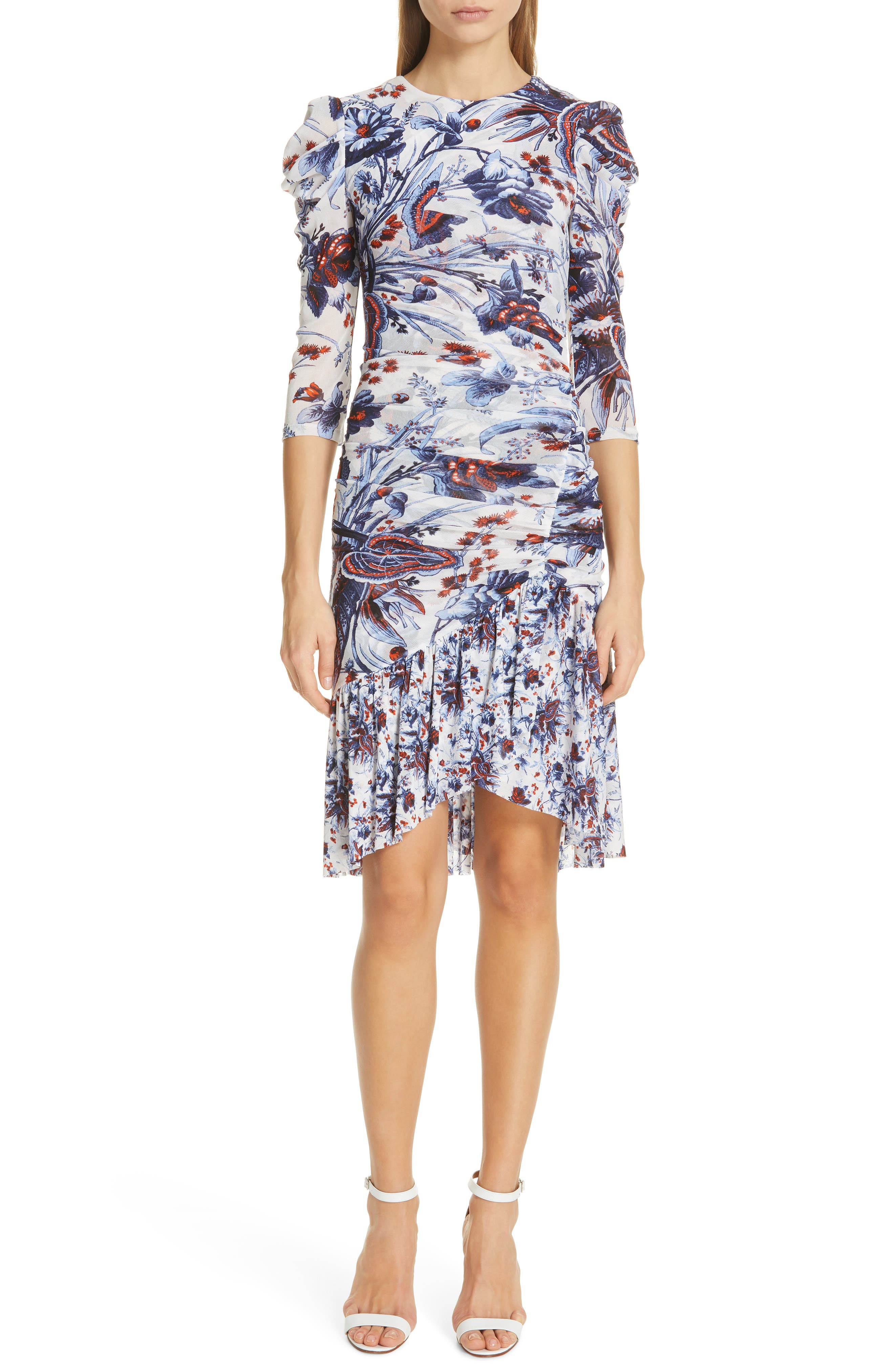 Dvf Lila Floral Print Dress, Ivory