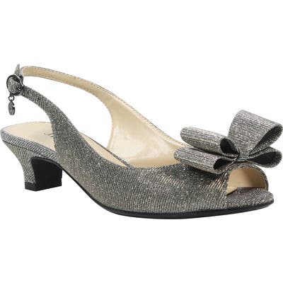 J. Renee Landan Bow Slingback Sandal B - Grey