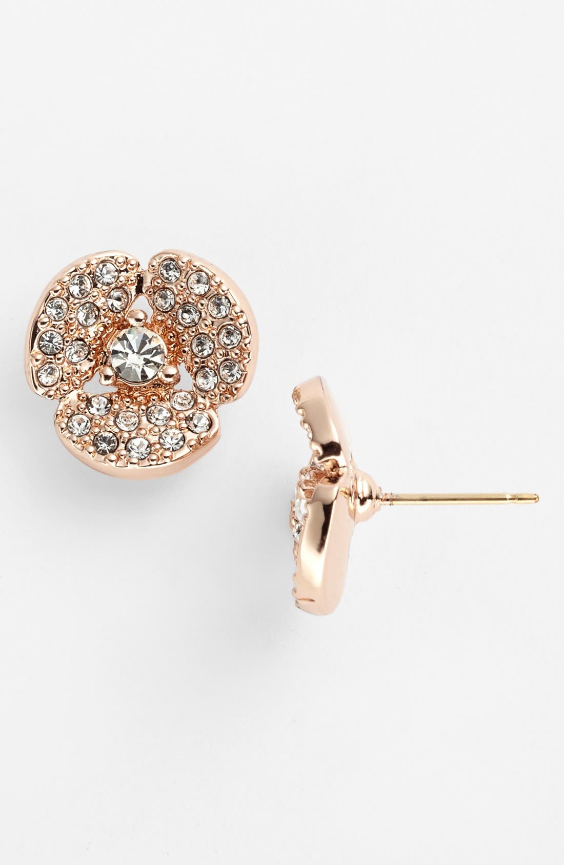 kate spade new york 'disco pansy' pavé flower stud earrings Nordstrom