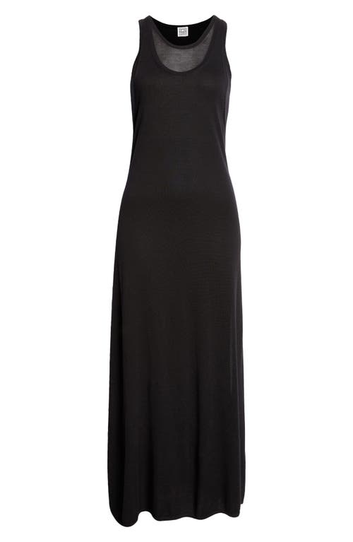 Shop Totême Toteme Layered Maxi Tank Dress In Black