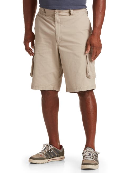 Shop True Nation By Dxl Stretch Ripstop Cargo Shorts In Khaki