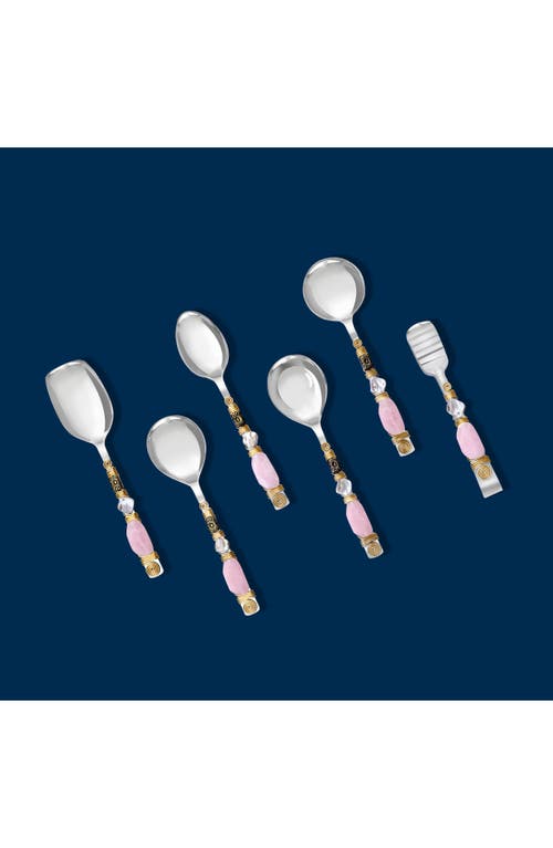 Tiramisu 6-piece Serving Spoons In Pink
