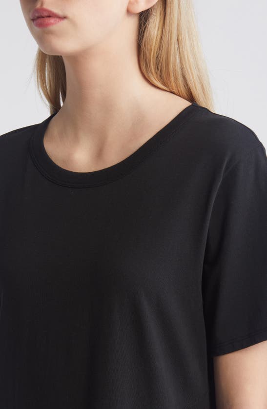 Shop Nation Ltd Eileen Organic Cotton Maxi T-shirt Dress In Black