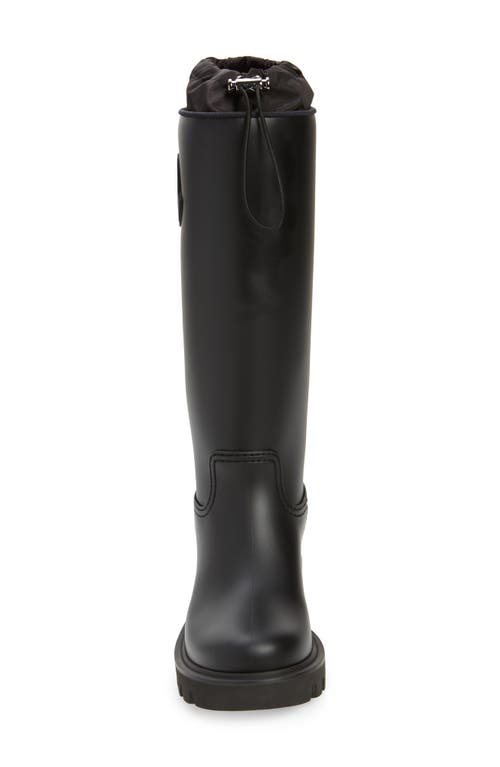Moncler Black Kickstream Waterproof Knee High Boots In Black