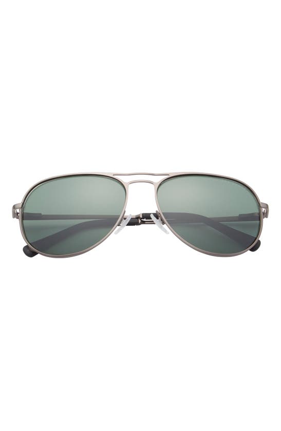 Ted Baker Full Rim Polarized Aviator Sunglasses In Dark Gunmetal