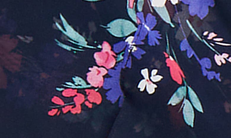 Shop City Chic Margot Floral Print Asymmetric Maxi Dress In Navy Lotte Bouquet