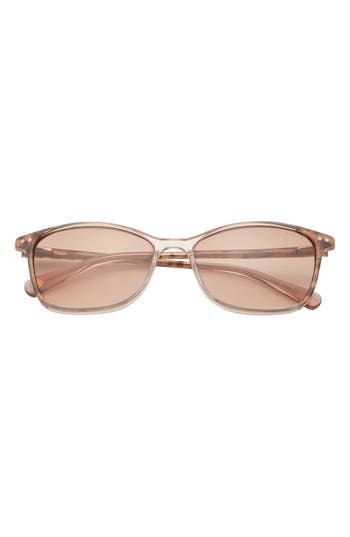 Ted Baker London 56mm Full Rim Rectangle Sunglasses In Blush