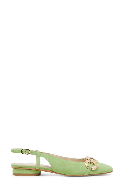 Shop Dolce Vita Ramano Slingback Flat In Lime Suede