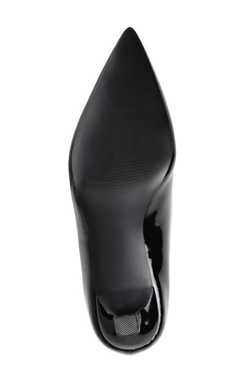 Shop Journee Collection Celica Pointed Toe Pump In Patent/black