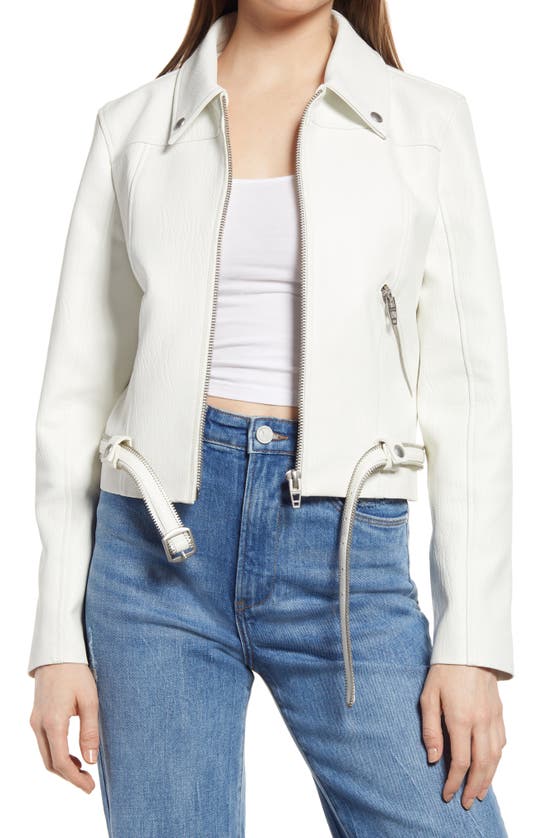 BLANKNYC MOTO JACKET WITH REMOVABLE INSET BIB