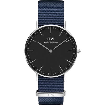 Daniel Wellington Classic Bayswater Nylon Strap Watch,