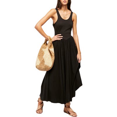 Free People Emilys Low Back Maxi Dress, Black