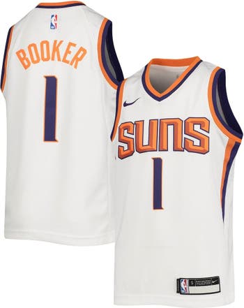 Jordan Men's Phoenix Suns Devin Booker #1 Black Dri-Fit Swingman Jersey, Medium