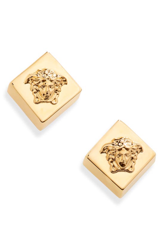 Shop Versace Medusa Mosaic Stud Earrings In  Gold