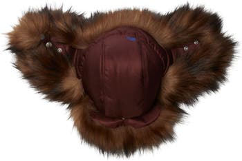 BURBERRY Faux Fur Trapper Hat for Men