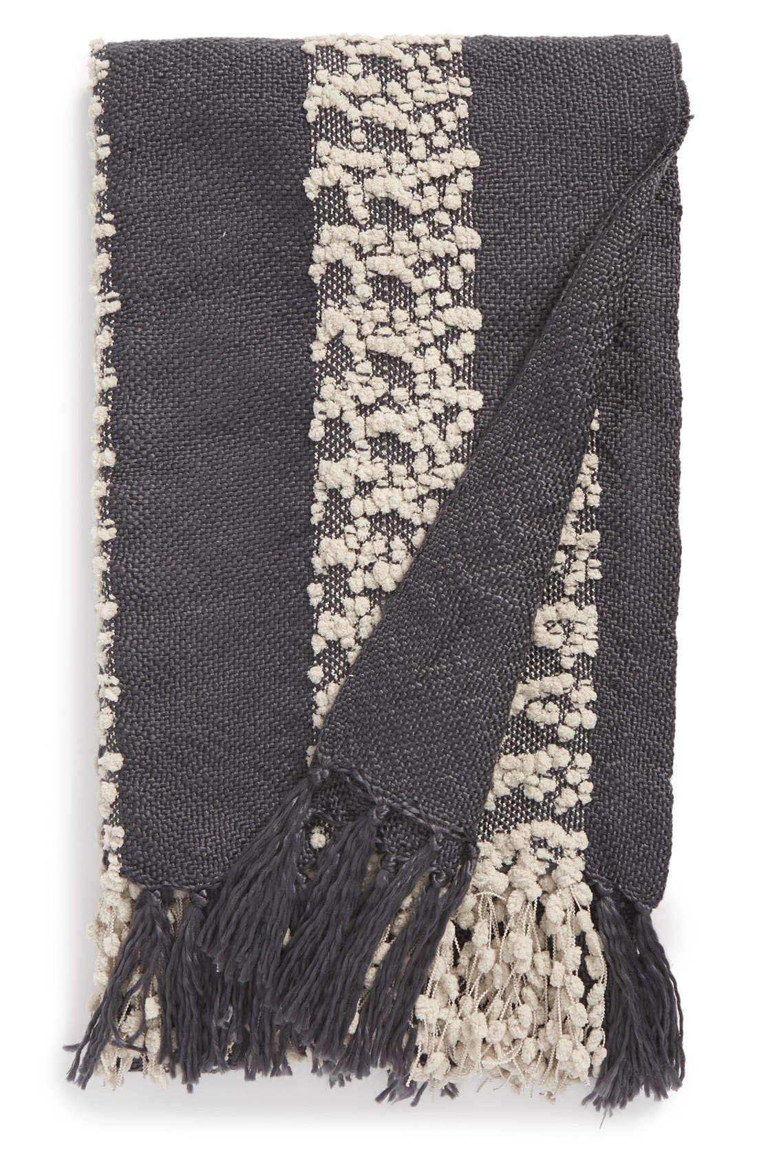 Nordstrom at Home 'Pom Stripe' Woven Throw Nordstrom