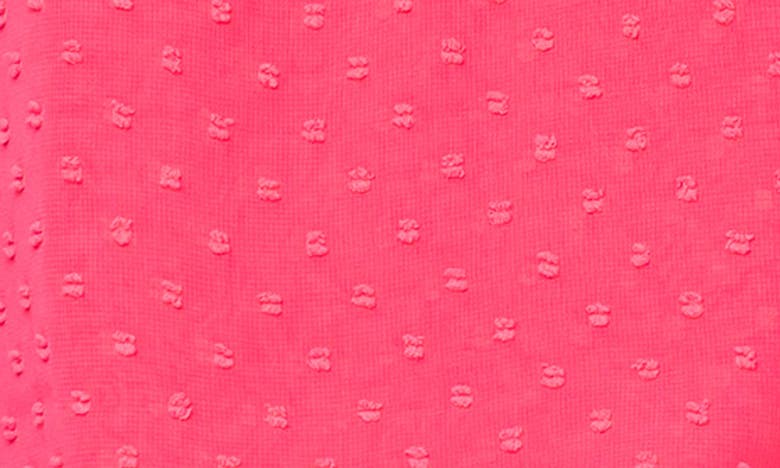 Shop Gibsonlook Clip Dot Sleeveless Chiffon Blouse In Bright Pink Rose