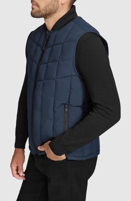 Shop Andrew Marc Water Resistant Quilted Puffer Vest In Ink