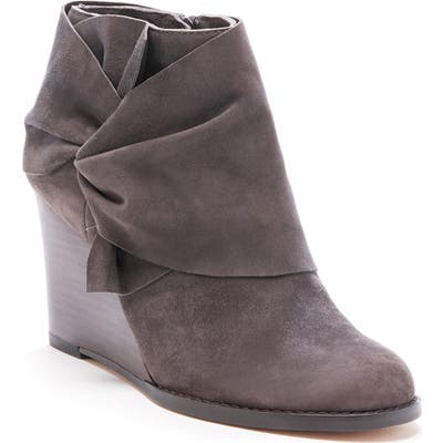 Sole Society Pegie Wedge Bootie- Grey