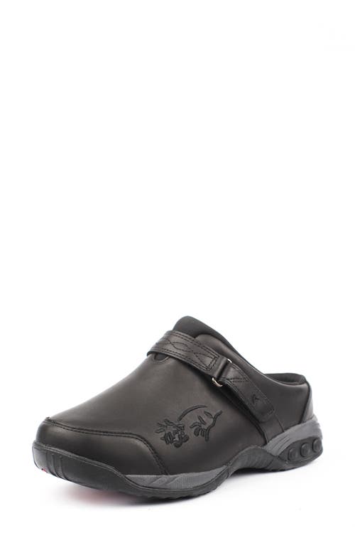 Austin Sneaker Mule in Black Leather