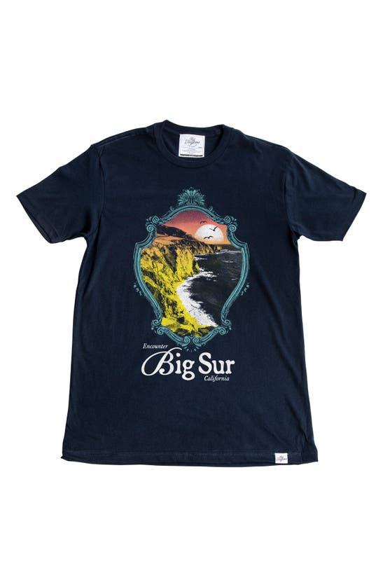 Shop Kid Dangerous Encounter Big Sur Graphic T-shirt In Navy