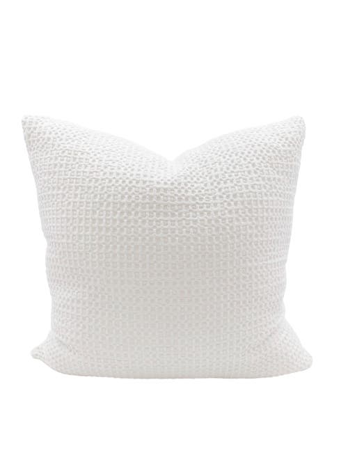 Anaya Cool Cotton Waffle Weave Pillow With Down Alternative Insert In White