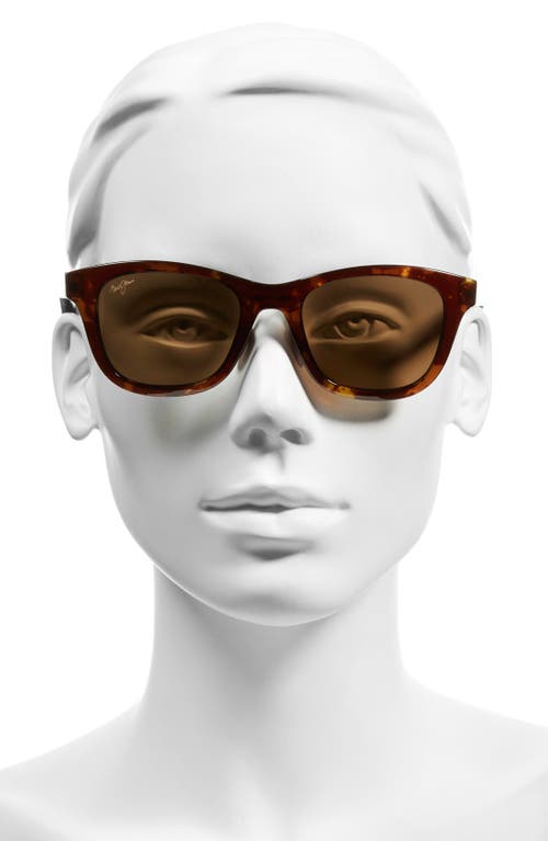 Maui Jim Hana Bay 51mm Polarizedplus2® Square Sunglasses In Tokyo Tortoise/hcl Bronze