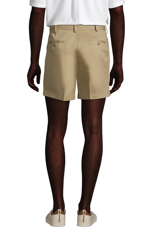Lands' End Comfort Waist 6" No Iron Chino Shorts In Khaki