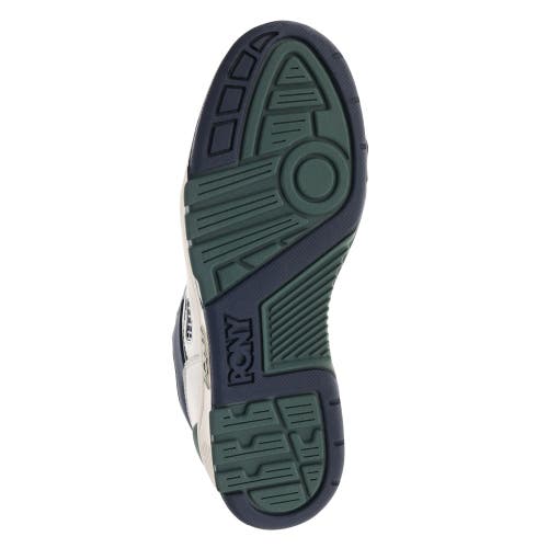 Pony Mens M100 Low Archive Genuine Leather Premium Lace Up Athletic Sneaker Shoe In Snow White/navy/green