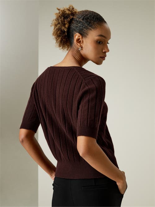 Lilysilk V-neck Cashmere T-shirt In Fruitwood