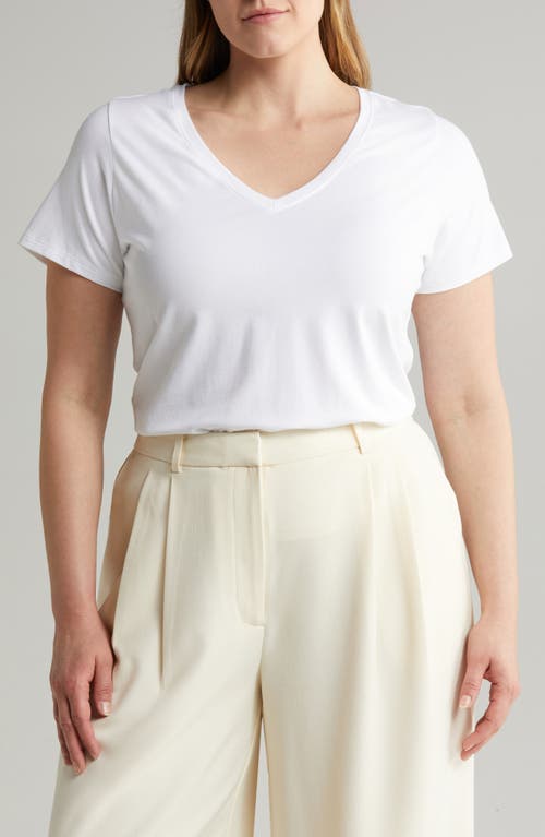 Nordstrom Everyday V-Neck Pima Cotton Blend T-Shirt at Nordstrom