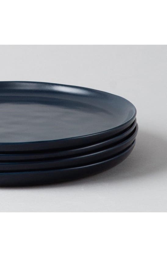 Shop Fable The Salad Set Of 4 Plates In Midnight Blue