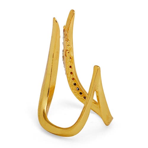 Dhwani Bhansal Sinna Ring In Gold Plated