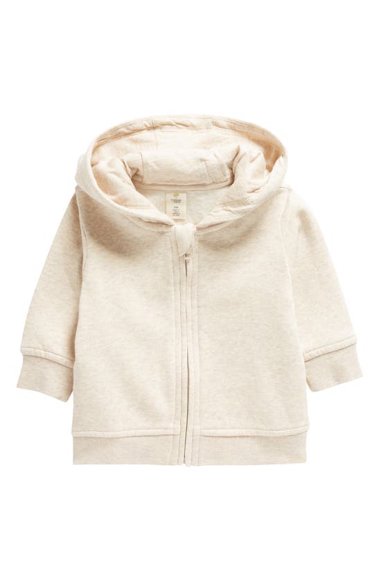 Tucker + Tate Organic Cotton Blend Fleece Zip Hoodie In Beige Oatmeal Heather