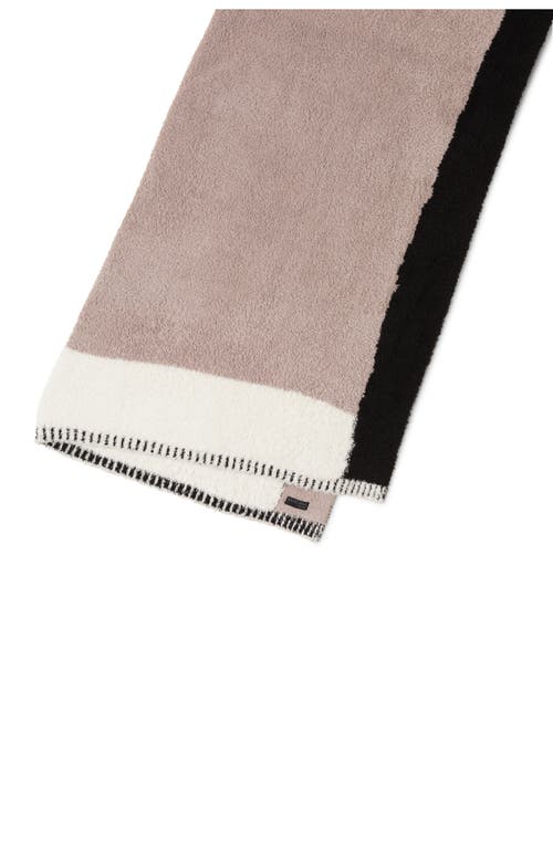 Barefoot Dreams Cozychic Color Block Throw In Taupe Multi