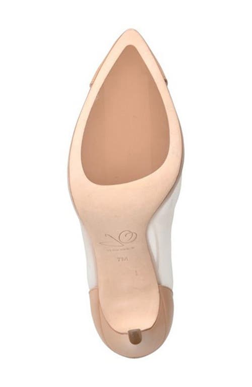 Joan Oloff Rebecca Mesh Pump In Beige Lux Nappa/mesh