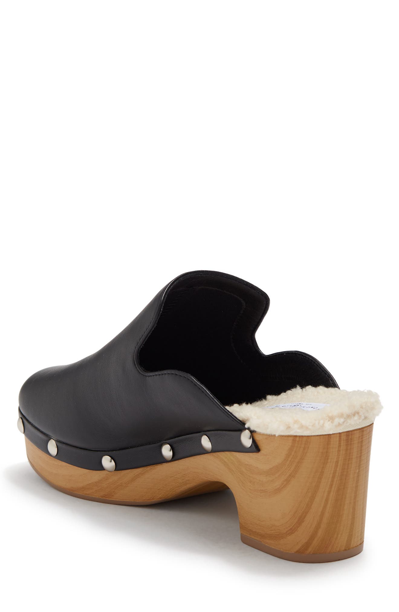 faux shearling clogs